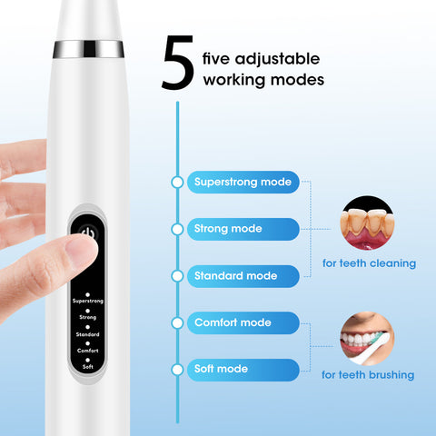 Portable Electric Toothbrush Set To Remove Dental Calculus