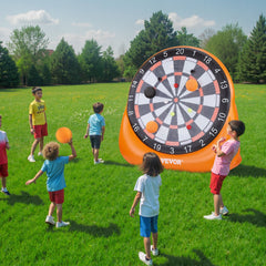 Inflatable Soccer Dart Board Over 6 Ft With 4 Kick Balls 12 TennisPump